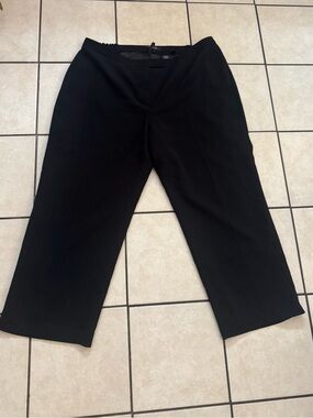 Women's Wide-Leg Black Dress Pants